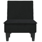 vidaXL Șezlong, negru, catifea vidaXL Șezlong, negru, catifea