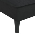 vidaXL Șezlong, negru, catifea vidaXL Șezlong, negru, catifea