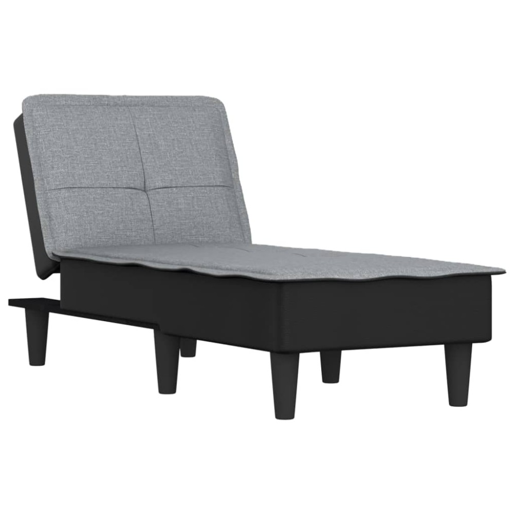 vidaXL Șezlong, gri deschis, material textil