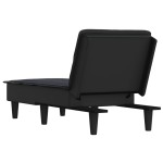 vidaXL Șezlong, negru, material textil vidaXL Șezlong, negru, material textil