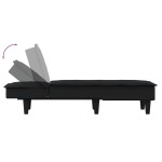 vidaXL Șezlong, negru, material textil vidaXL Șezlong, negru, material textil