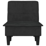 vidaXL Șezlong, negru, catifea vidaXL Șezlong, negru, catifea