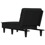 vidaXL Șezlong, negru, catifea vidaXL Șezlong, negru, catifea