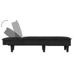 vidaXL Șezlong, negru, catifea vidaXL Șezlong, negru, catifea