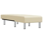 vidaXL Șezlong, crem, piele ecologică vidaXL Șezlong, crem, piele ecologică