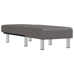 vidaXL Șezlong, gri, piele ecologică vidaXL Șezlong, gri, piele ecologică