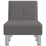vidaXL Șezlong, gri, piele ecologică vidaXL Șezlong, gri, piele ecologică