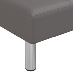 vidaXL Șezlong, gri, piele ecologică vidaXL Șezlong, gri, piele ecologică