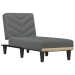 vidaXL Șezlong, gri închis, material textil vidaXL Șezlong, gri închis, material textil