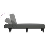 vidaXL Șezlong, gri închis, material textil vidaXL Șezlong, gri închis, material textil