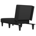 vidaXL Șezlong, negru, material textil