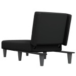 vidaXL Șezlong, negru, material textil vidaXL Șezlong, negru, material textil