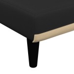 vidaXL Șezlong, negru, material textil vidaXL Șezlong, negru, material textil