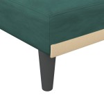 vidaXL Șezlong, verde închis, catifea vidaXL Șezlong, verde închis, catifea