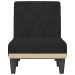 vidaXL Șezlong, negru, catifea vidaXL Șezlong, negru, catifea