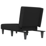 vidaXL Șezlong, negru, catifea vidaXL Șezlong, negru, catifea