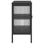 vidaXL Dulap, negru, 105x35x70 cm, sticlă și oțel