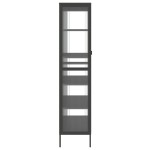 vidaXL Dulap înalt, negru, 85x40x180 cm, sticlă și oțel