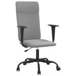 vidaXL Scaun de birou reglabil în înălțime, gri deschis, textil vidaXL Scaun de birou reglabil în înălțime, gri deschis, textil