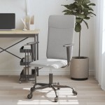 vidaXL Scaun de birou reglabil în înălțime, gri deschis, textil vidaXL Scaun de birou reglabil în înălțime, gri deschis, textil
