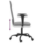 vidaXL Scaun de birou reglabil în înălțime, gri deschis, textil vidaXL Scaun de birou reglabil în înălțime, gri deschis, textil