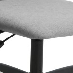 vidaXL Scaun de birou reglabil în înălțime, gri deschis, textil vidaXL Scaun de birou reglabil în înălțime, gri deschis, textil