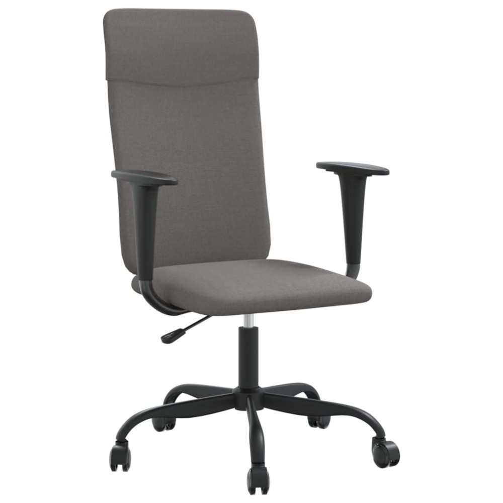 vidaXL Scaun de birou reglabil în înălțime, gri închis, textil