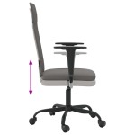 vidaXL Scaun de birou reglabil în înălțime, gri închis, textil vidaXL Scaun de birou reglabil în înălțime, gri închis, textil