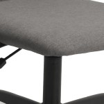 vidaXL Scaun de birou reglabil în înălțime, gri închis, textil vidaXL Scaun de birou reglabil în înălțime, gri închis, textil