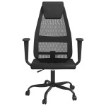vidaXL Scaun birou reglabil în înălțime negru piele artificială/plasă vidaXL Scaun birou reglabil în înălțime negru piele artificială/plasă