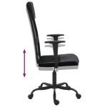 vidaXL Scaun birou reglabil în înălțime negru piele artificială/plasă vidaXL Scaun birou reglabil în înălțime negru piele artificială/plasă