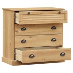 vidaXL Comodă cu sertare VIGO, 80x40x76 cm, lemn masiv de pin vidaXL Comodă cu sertare VIGO, 80x40x76 cm, lemn masiv de pin