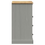 vidaXL Comodă cu sertare VIGO, gri, 80x40x76 cm, lemn masiv de pin vidaXL Comodă cu sertare VIGO, gri, 80x40x76 cm, lemn masiv de pin