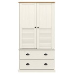 vidaXL Dulap VIGO, alb, 90x55x170 cm, lemn masiv de pin