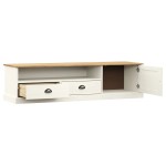 vidaXL Comodă TV VIGO, alb, 156x40x40 cm, lemn masiv de pin