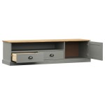 vidaXL Comodă TV VIGO, gri, 156x40x40 cm, lemn masiv de pin