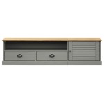 vidaXL Comodă TV VIGO, gri, 156x40x40 cm, lemn masiv de pin