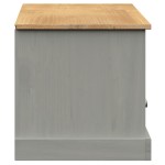 vidaXL Comodă TV VIGO, gri, 156x40x40 cm, lemn masiv de pin