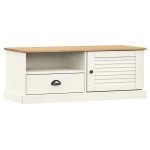 vidaXL Comodă TV VIGO, alb, 106x40x40 cm, lemn masiv de pin