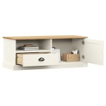 vidaXL Comodă TV VIGO, alb, 106x40x40 cm, lemn masiv de pin