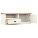 vidaXL Comodă TV VIGO, alb, 106x40x40 cm, lemn masiv de pin