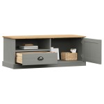vidaXL Comodă TV VIGO, gri, 106x40x40 cm, lemn masiv de pin