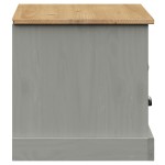 vidaXL Comodă TV VIGO, gri, 106x40x40 cm, lemn masiv de pin