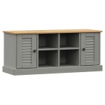 vidaXL Bancă de pantofi VIGO, gri, 106x35x45 cm, lemn masiv de pin vidaXL Bancă de pantofi VIGO, gri, 106x35x45 cm, lemn masiv de pin