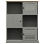 vidaXL Bibliotecă VIGO, gri, 90x35x114,5 cm, lemn masiv de pin vidaXL Bibliotecă VIGO, gri, 90x35x114,5 cm, lemn masiv de pin