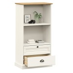vidaXL Bibliotecă VIGO, alb, 60x35x114,5 cm, lemn masiv de pin vidaXL Bibliotecă VIGO, alb, 60x35x114,5 cm, lemn masiv de pin