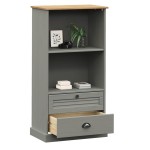 vidaXL Bibliotecă VIGO, gri, 60x35x114,5 cm, lemn masiv de pin vidaXL Bibliotecă VIGO, gri, 60x35x114,5 cm, lemn masiv de pin