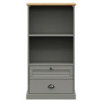 vidaXL Bibliotecă VIGO, gri, 60x35x114,5 cm, lemn masiv de pin vidaXL Bibliotecă VIGO, gri, 60x35x114,5 cm, lemn masiv de pin
