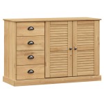 vidaXL Servantă cu sertare VIGO, 113x40x75 cm, lemn masiv de pin vidaXL Servantă cu sertare VIGO, 113x40x75 cm, lemn masiv de pin