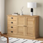 vidaXL Servantă cu sertare VIGO, 113x40x75 cm, lemn masiv de pin vidaXL Servantă cu sertare VIGO, 113x40x75 cm, lemn masiv de pin